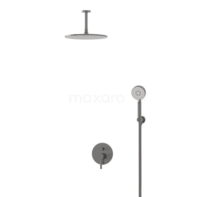 Radius Rain shower Built-in | Black metal 30 cm Rain shower Single lever BIM55-00126