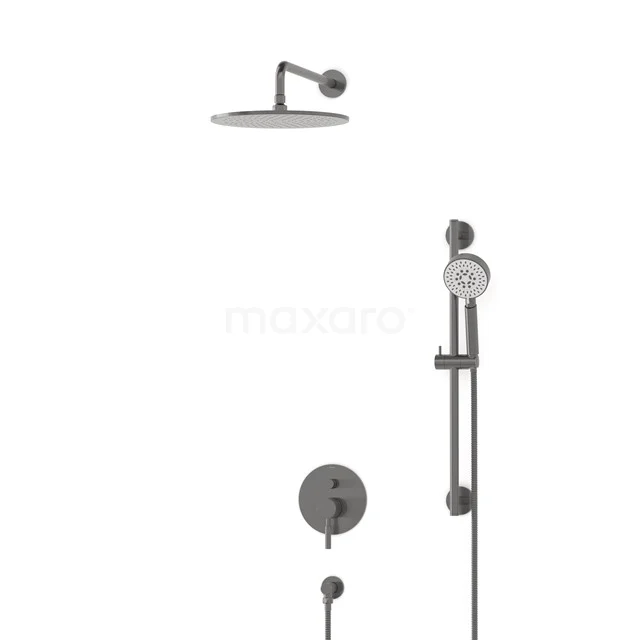Radius Rain shower Built-in | Black metal 30 cm Rain shower Single lever BIM55-00135