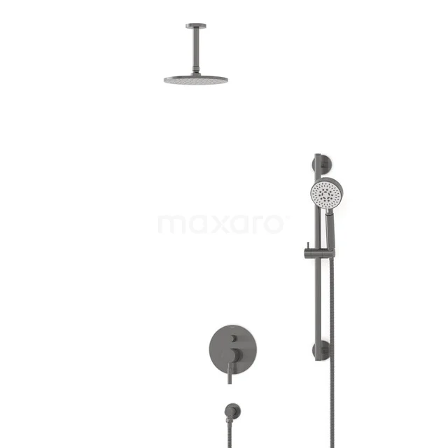 Radius Regenduschen Einbau | Schwarzes Metall 20 cm Regenduschen Eingriff BIM55-00138