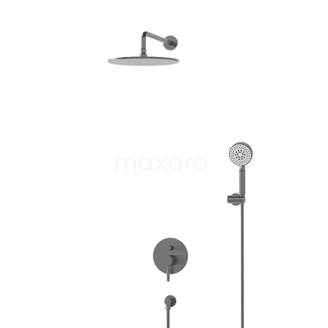 Radius Rain shower Built-in | Black metal 30 cm Rain shower Single lever BIM55-00153
