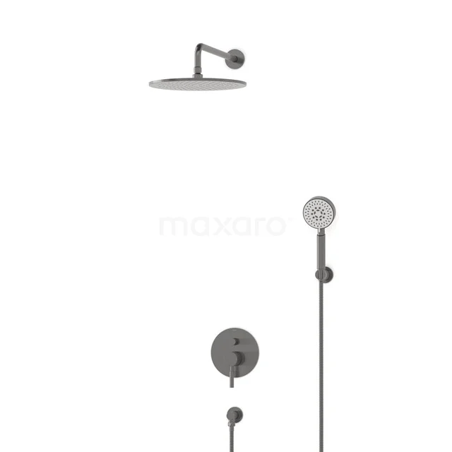 Radius Rain shower Built-in | Black metal 30 cm Rain shower Single lever BIM55-00171
