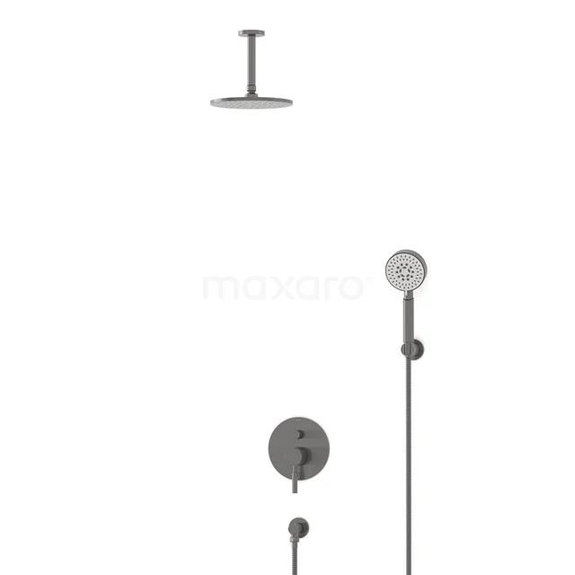 Radius Rain shower Built-in | Black metal 20 cm Rain shower Single lever BIM55-00174