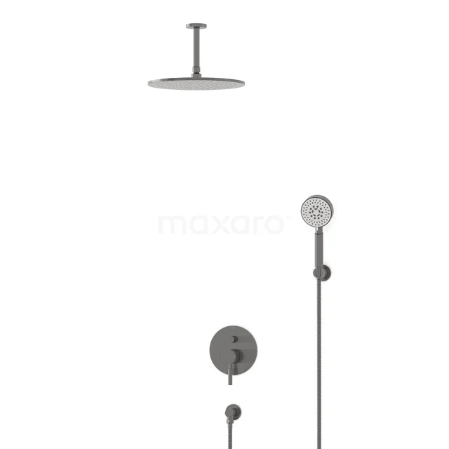 Radius Rain shower Built-in | Black metal 30 cm Rain shower Single lever BIM55-00180