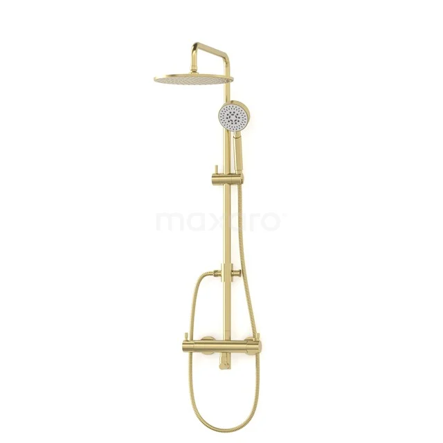 Radius Regenduschen Aufbau | Helles Gold 25 cm Regenduschen Thermostatisch BOL55-00004