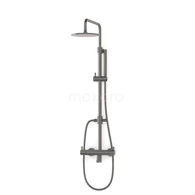 Radius Rain shower Construction | Black metal 20 cm Rain shower Thermostatic BOM55-00001