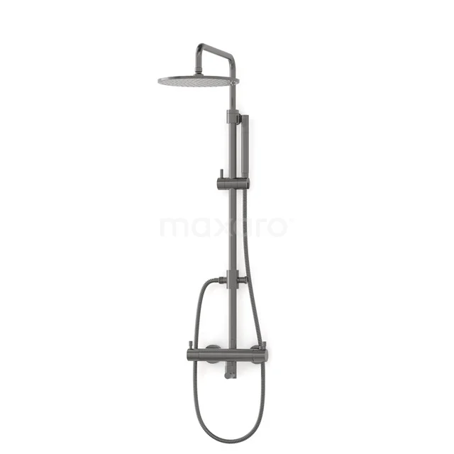 Radius Rain shower Construction | Black metal 25 cm Rain shower Thermostatic BOM55-00002