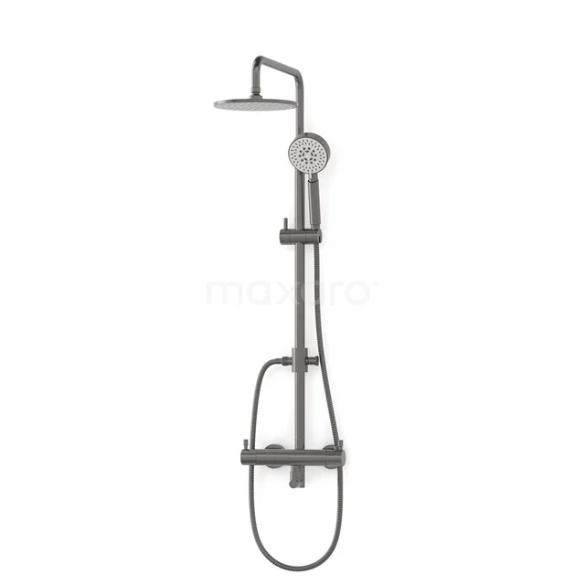 Radius Rain shower Construction | Black metal 20 cm Rain shower Thermostatic BOM55-00003