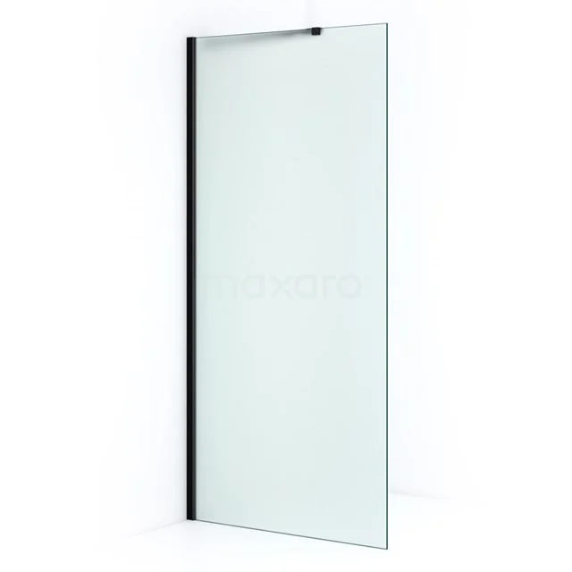 Glas Duschwand mit Klarglas und Schwarz Profil, straffes Design für moderne Bäder, Bestandteil der Premium-Serie.