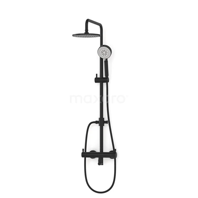 Radius Rain shower Construction | Black 20 cm Rain shower Thermostatic BOZ55-00003