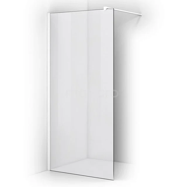 Glass walk-in shower enclosure, transparent, minimalist design, ideal for modern bathrooms.