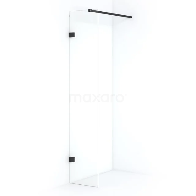 Diamond Inloopdouche | 30 cm Zwart chroom Helder glas Vaste wand IDA03120BC