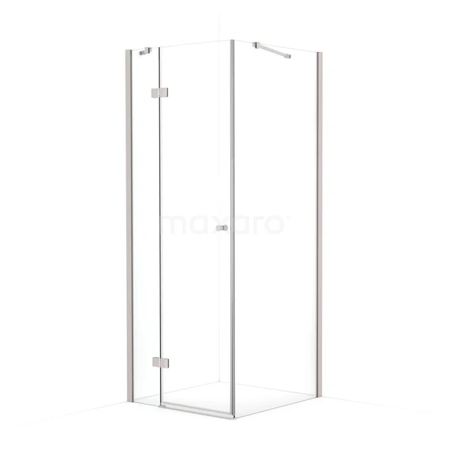 Amber Douchecabine | 80x70 cm Rvs Helder glas Draaideur Rechthoek CTB158410BR