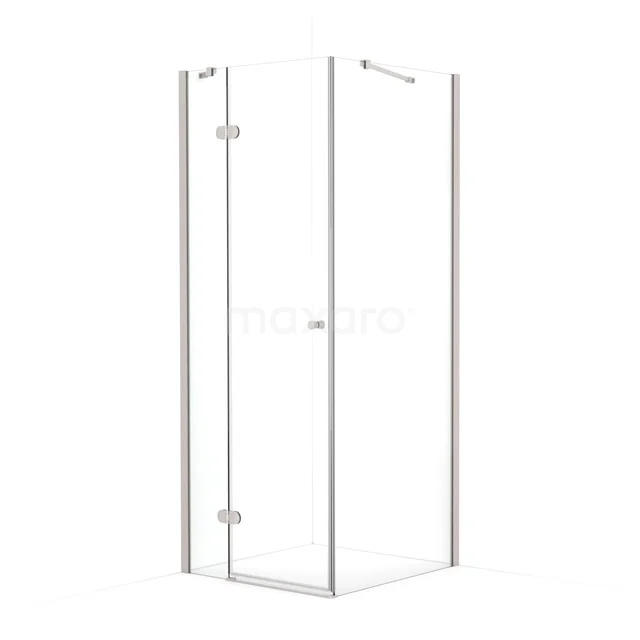 Amber Douchecabine | 80x70 cm Rvs Helder glas Draaideur Rechthoek CTB158420BR