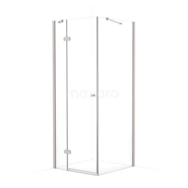 Amber Douchecabine | 80x80 cm Rvs Helder glas Draaideur Vierkant CTB258420BR