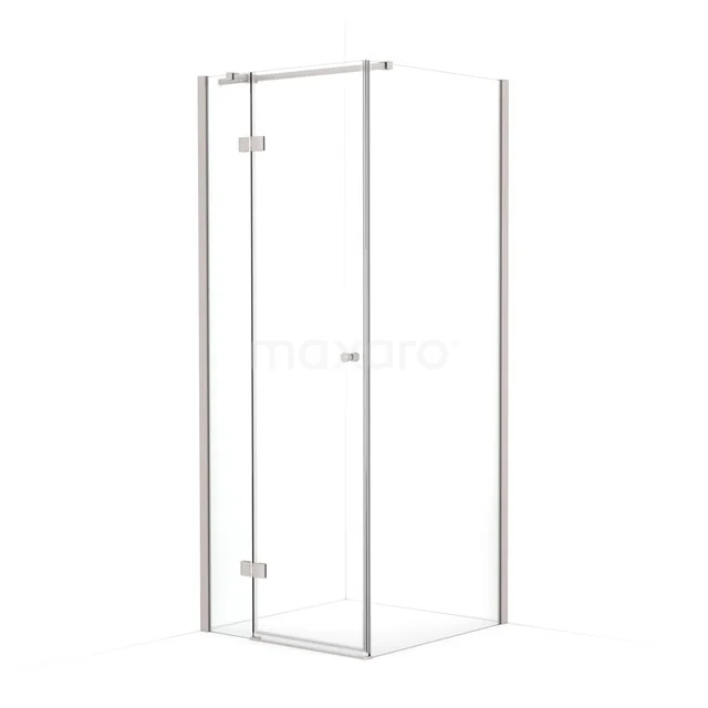 Amber Shower cabin | 80x70 cm Stainless steel Clear glass Pivot door Rectangle CTB158310BR