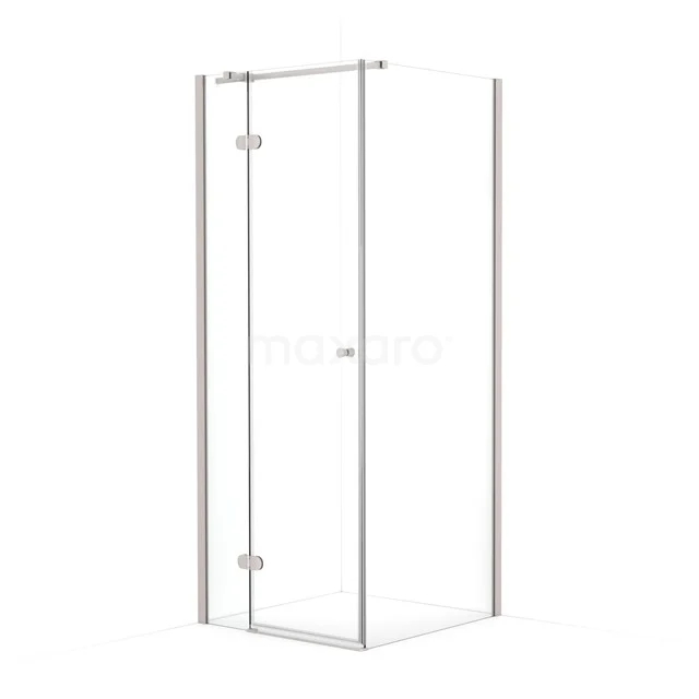 Amber Douchecabine | 80x70 cm Rvs Helder glas Draaideur Rechthoek CTB158320BR