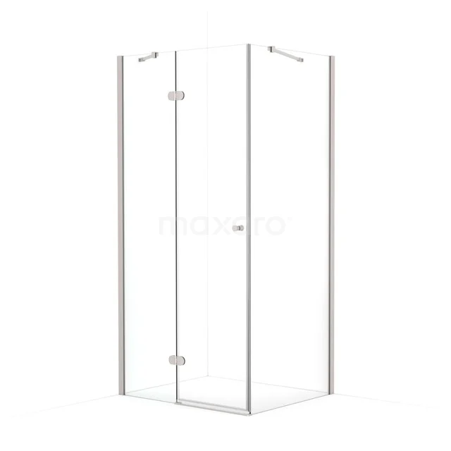 Amber Douchecabine | 100x80 cm Rvs Helder glas Draaideur Rechthoek CTB368420BR