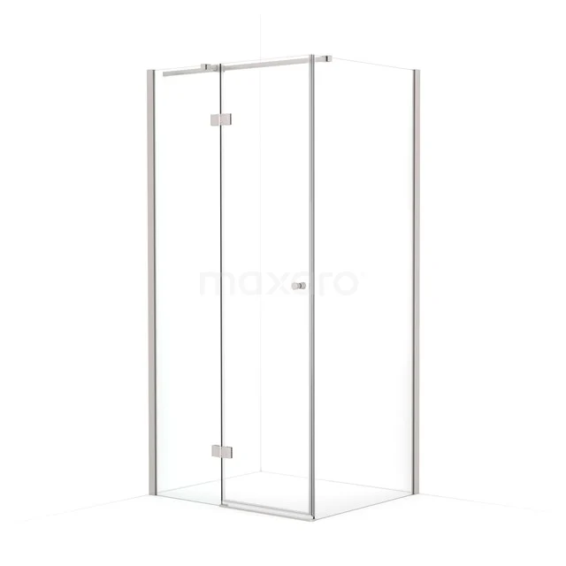 Amber Douchecabine | 100x80 cm Rvs Helder glas Draaideur Rechthoek CTB368310BR