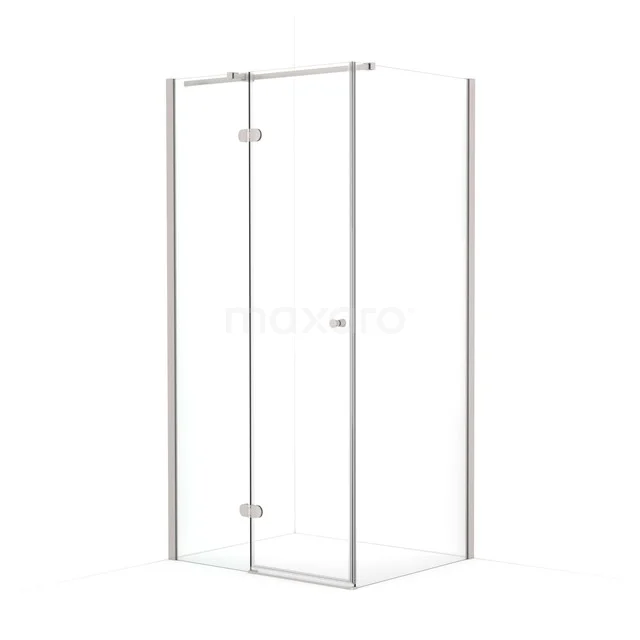 Amber Shower cabin | 90x80 cm Stainless steel Clear glass Pivot door Rectangle CTB268320BR