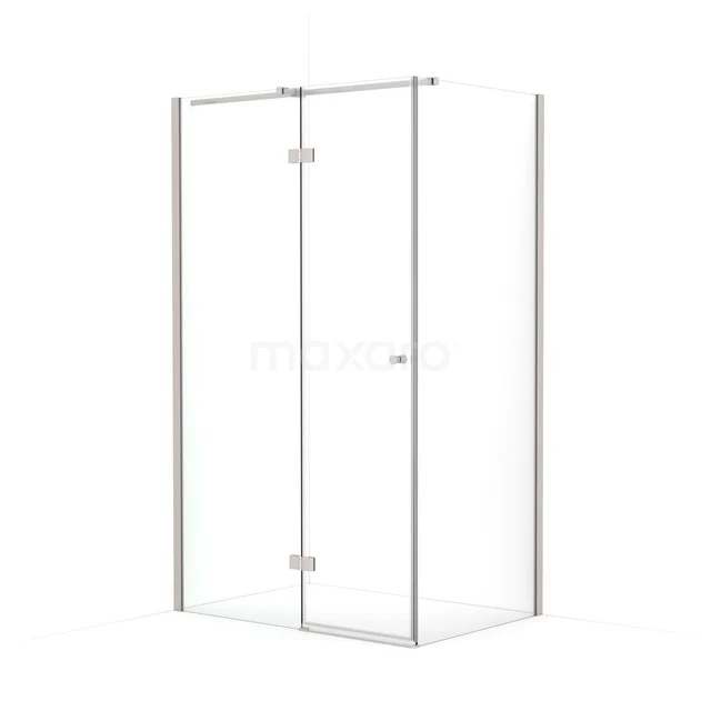 Amber Douchecabine | 110x80 cm Rvs Helder glas Draaideur Rechthoek CTB468310BR