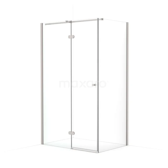 Amber Shower cabin | 110x80 cm Stainless steel Clear glass Pivot door Rectangle CTB558320BR