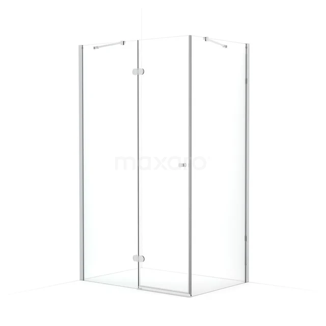 Amber Shower enclosure | 120x80 cm Chrome Clear glass Pivot door Rectangle CTB658420C