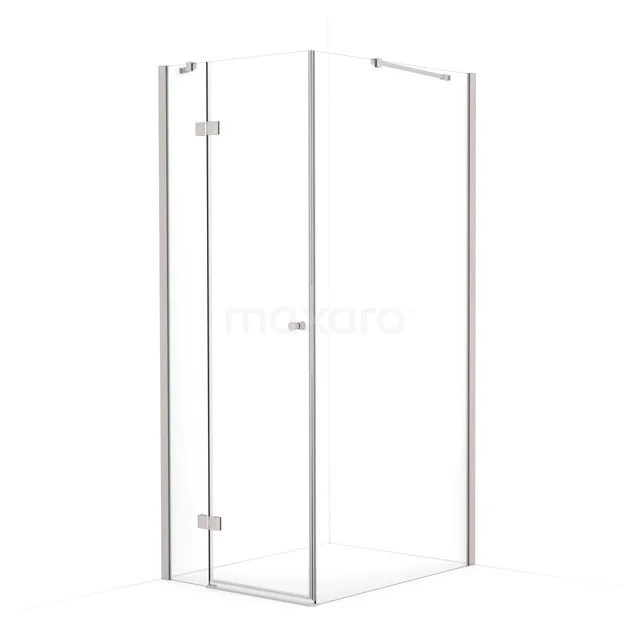 Amber Shower enclosure | 90x80 cm Stainless steel Clear glass Pivot door Rectangle CTB259410BR