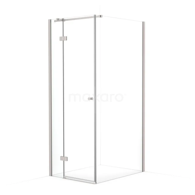 Amber Shower enclosure | 90x80 cm Stainless steel Clear glass Pivot door Rectangle CTB259310BR