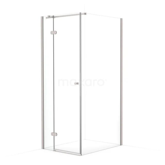 Amber Shower enclosure | 90x80 cm Stainless steel Clear glass Pivot door Rectangle CTB259320BR