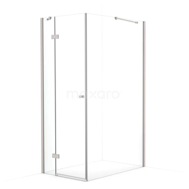 Amber Shower enclosure | 110x80 cm Stainless steel Clear glass Pivot door Rectangle CTB1611410BR