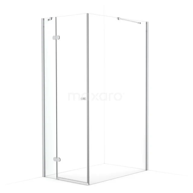 Amber Shower cabin | 110x80 cm Chrome Clear glass Pivot door Rectangle CTB1611420C