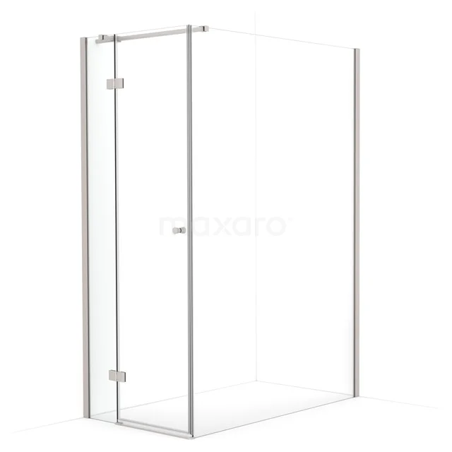 Amber Shower enclosure | 140x80 cm Stainless steel Clear glass Pivot door Rectangle CTB2514310BR