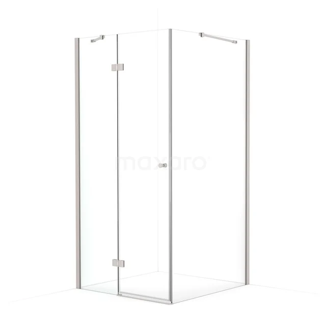 Amber Shower cabin | 90x90 cm Stainless steel Clear glass Pivot door Square CTB269410BR