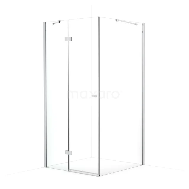 Amber Douchecabine | 100x100 cm Chroom Helder glas Draaideur Vierkant CTB3610410C