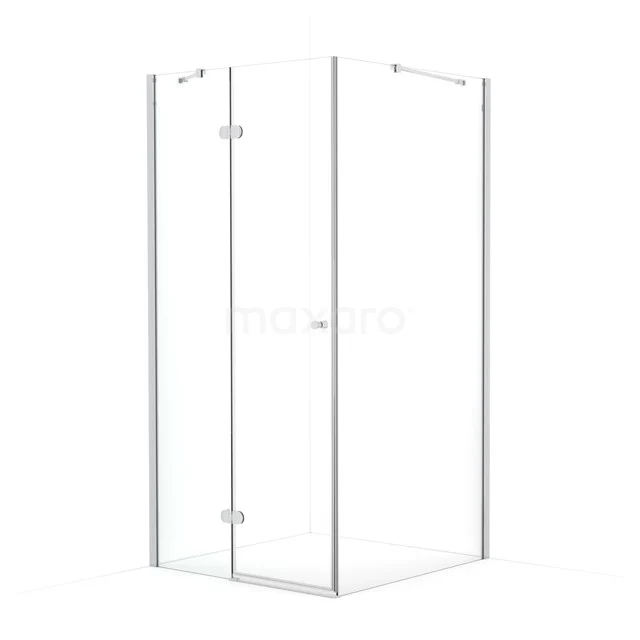Amber Shower enclosure | 90x90 cm Chrome Clear glass Pivot door Square CTB359420C