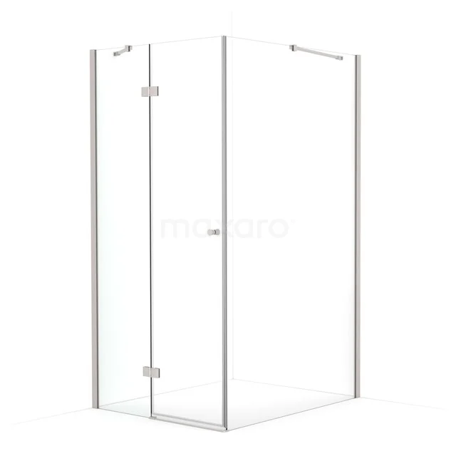 Amber Shower cabin | 120x90 cm Stainless steel Clear glass Pivot door Rectangle CTB3512410BR