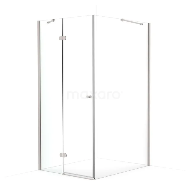 Amber Shower cabin | 110x90 cm Stainless steel Clear glass Pivot door Rectangle CTB3511420BR