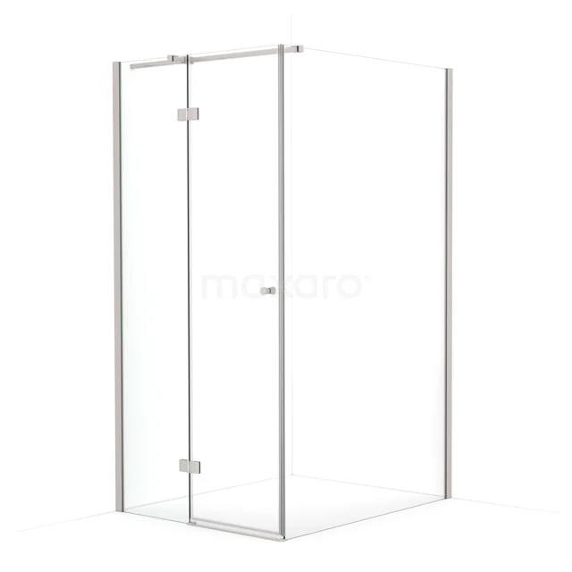 Amber Douchecabine | 110x100 cm Rvs Helder glas Draaideur Rechthoek CTB3611310BR