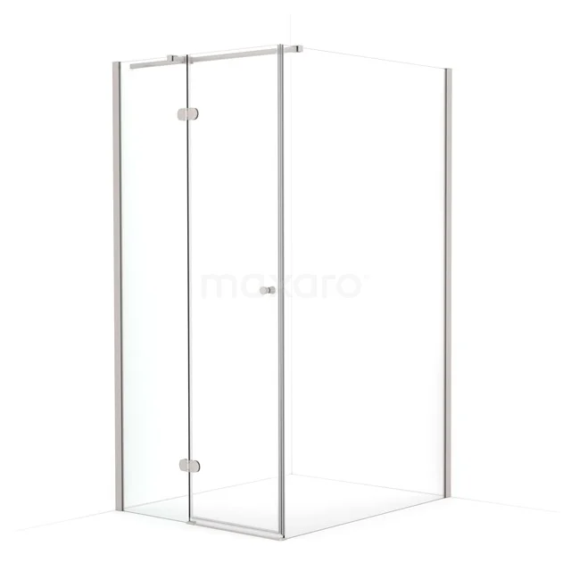 Amber Douchecabine | 110x100 cm Rvs Helder glas Draaideur Rechthoek CTB3611320BR