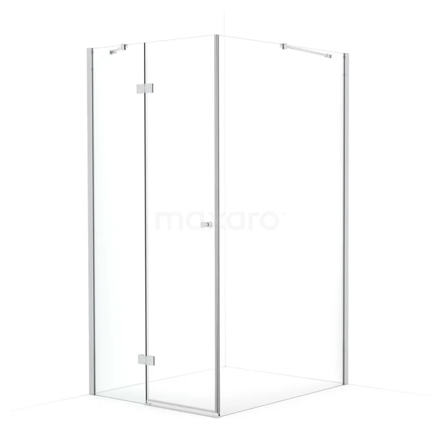 Amber Shower enclosure | 120x100 cm Chrome Clear glass Pivot door Rectangle CTB4512410C