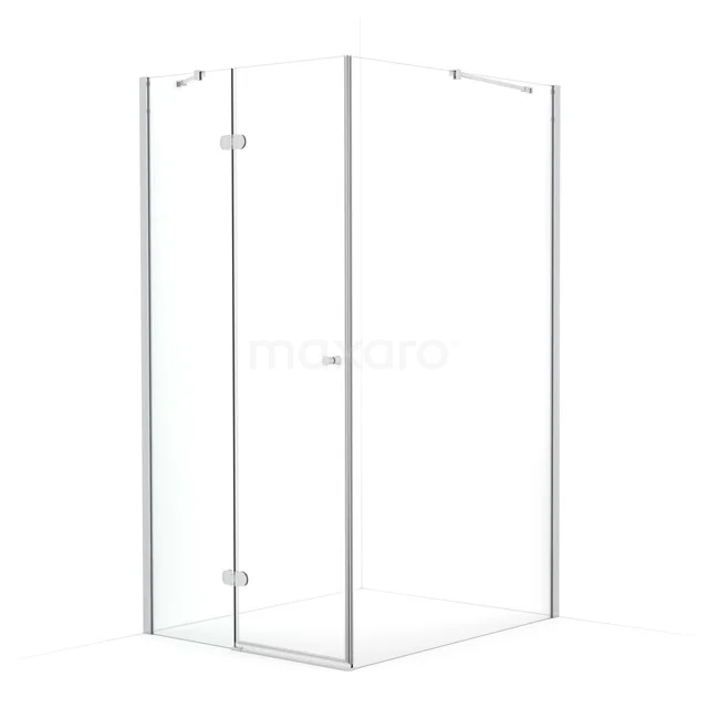 Amber Shower enclosure | 120x100 cm Chrome Clear glass Pivot door Rectangle CTB4512420C