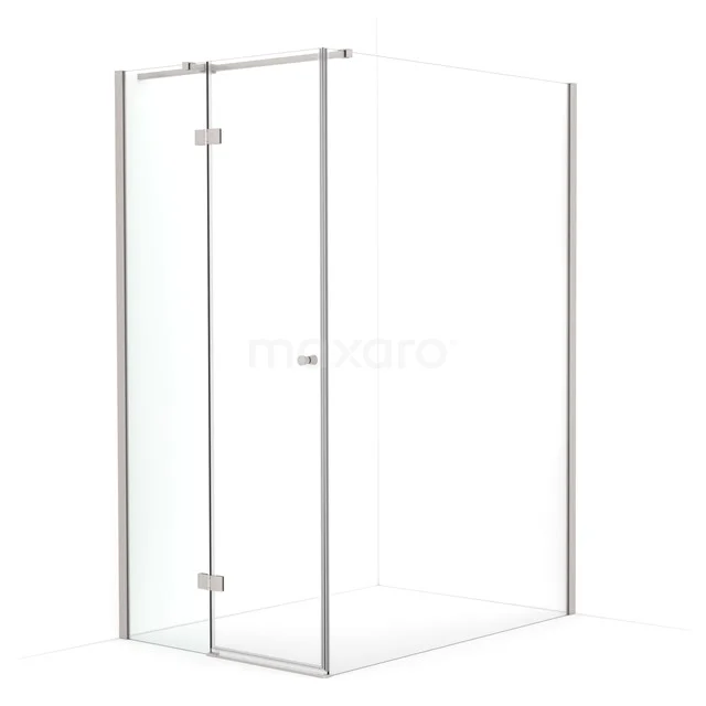 Amber Shower cabin | 130x90 cm Stainless steel Clear glass Pivot door Rectangle CTB2613310BR