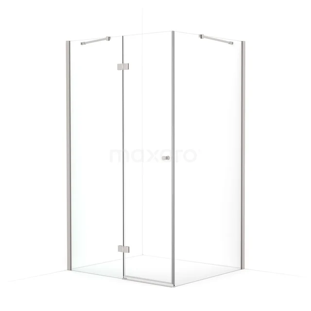 Amber Douchecabine | 110x100 cm Rvs Helder glas Draaideur Rechthoek CTB4610410BR