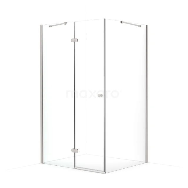 Amber Douchecabine | 110x100 cm Rvs Helder glas Draaideur Rechthoek CTB4610420BR