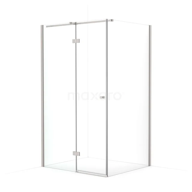 Amber Douchecabine | 110x100 cm Rvs Helder glas Draaideur Rechthoek CTB4610310BR