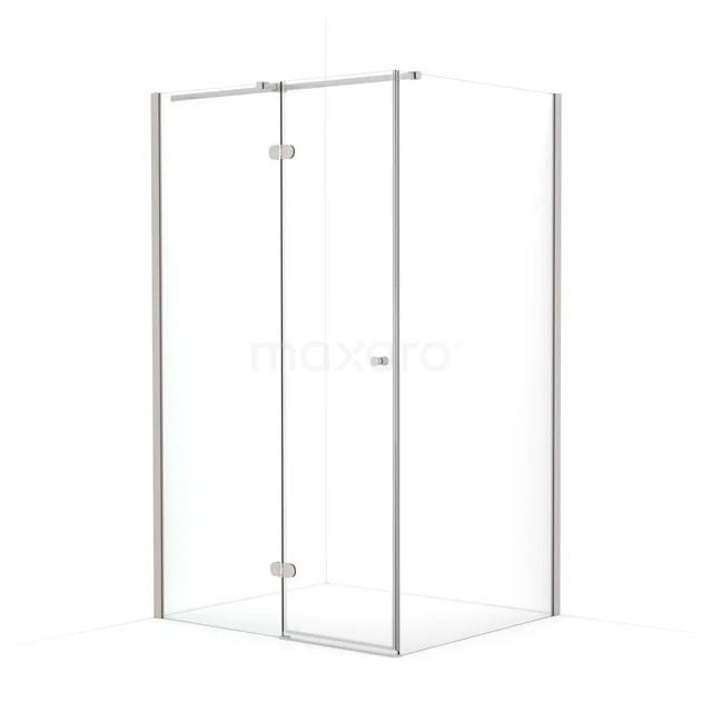 Amber Shower cabin | 110x100 cm Stainless steel Clear glass Pivot door Rectangle CTB4610320BR