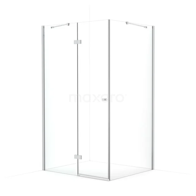 Amber Douchecabine | 110x100 cm Chroom Helder glas Draaideur Rechthoek CTB4610410C