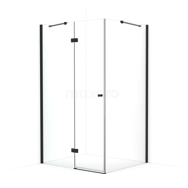 Amber Shower enclosure | 120x90 cm Matte black Clear glass Pivot door Rectangle CTB569410M