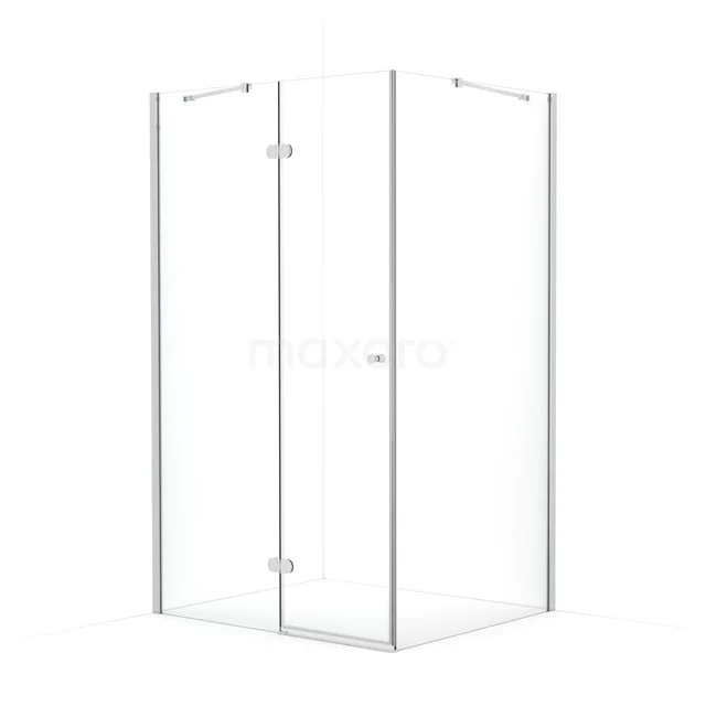 Amber Douchecabine | 110x100 cm Chroom Helder glas Draaideur Rechthoek CTB4610420C