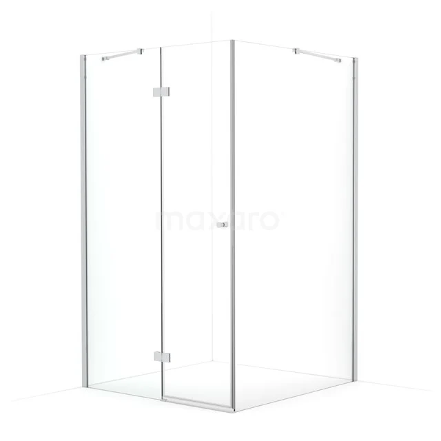 Amber Shower enclosure | 120x110 cm Chrome Clear glass Pivot door Rectangle CTB6511410C